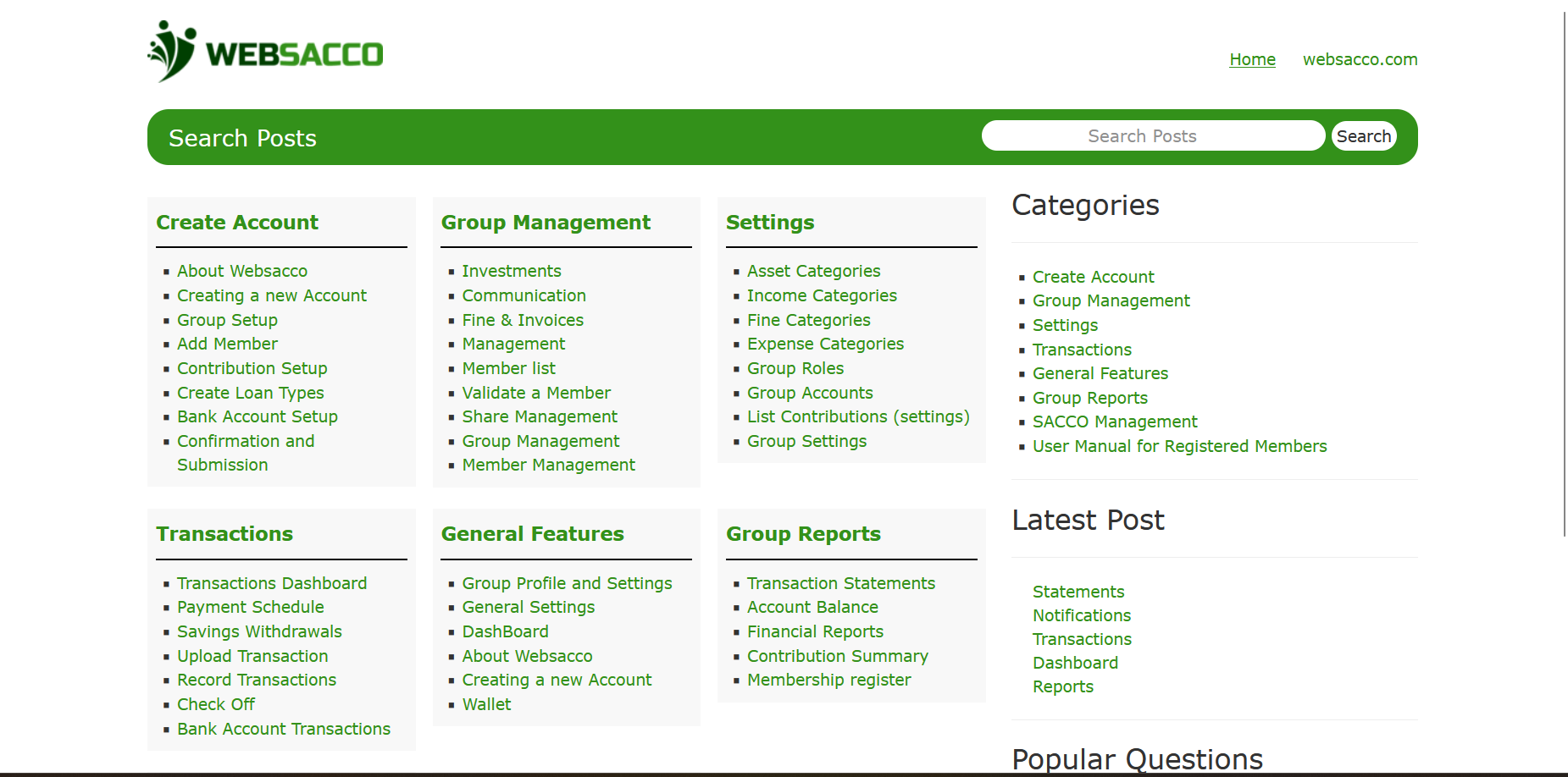 Screenshot of WordPress blog platform